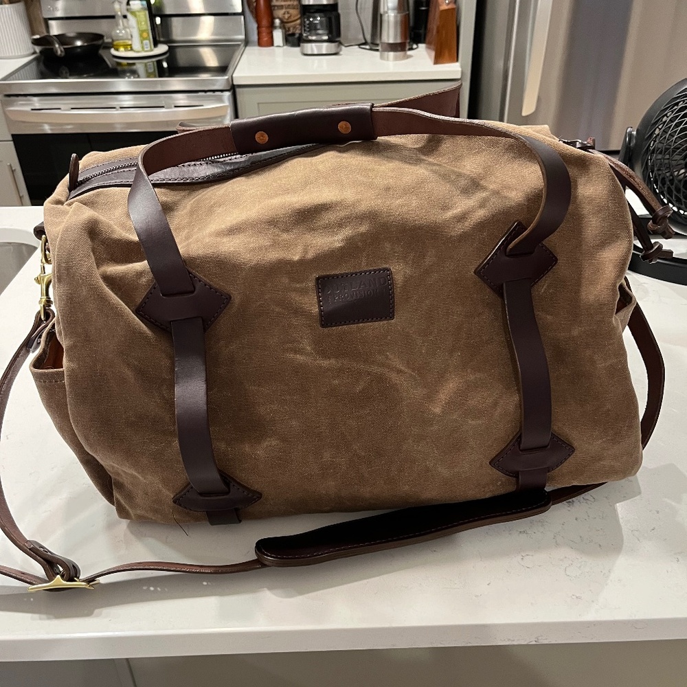 Waxed Canvas/Leather Duffle -  Bexar Goods Co.